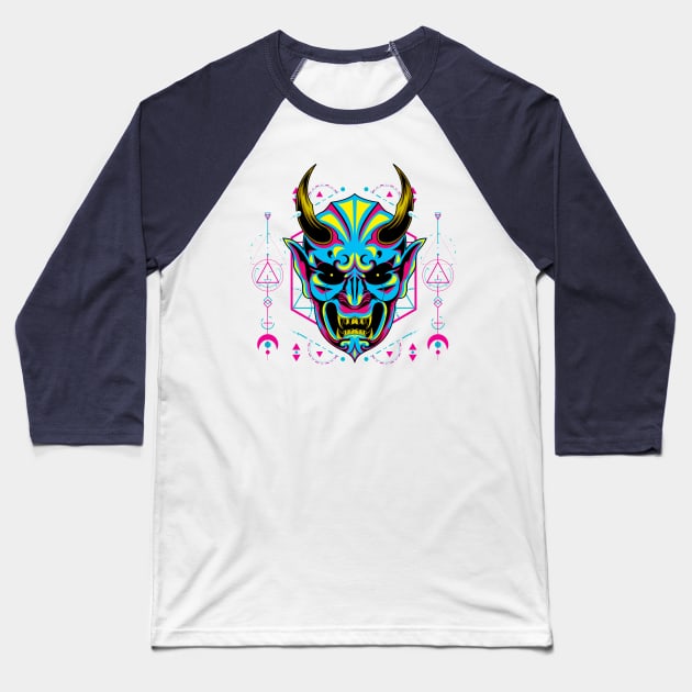 hanya mask mecha popart Baseball T-Shirt by SHINIGAMII